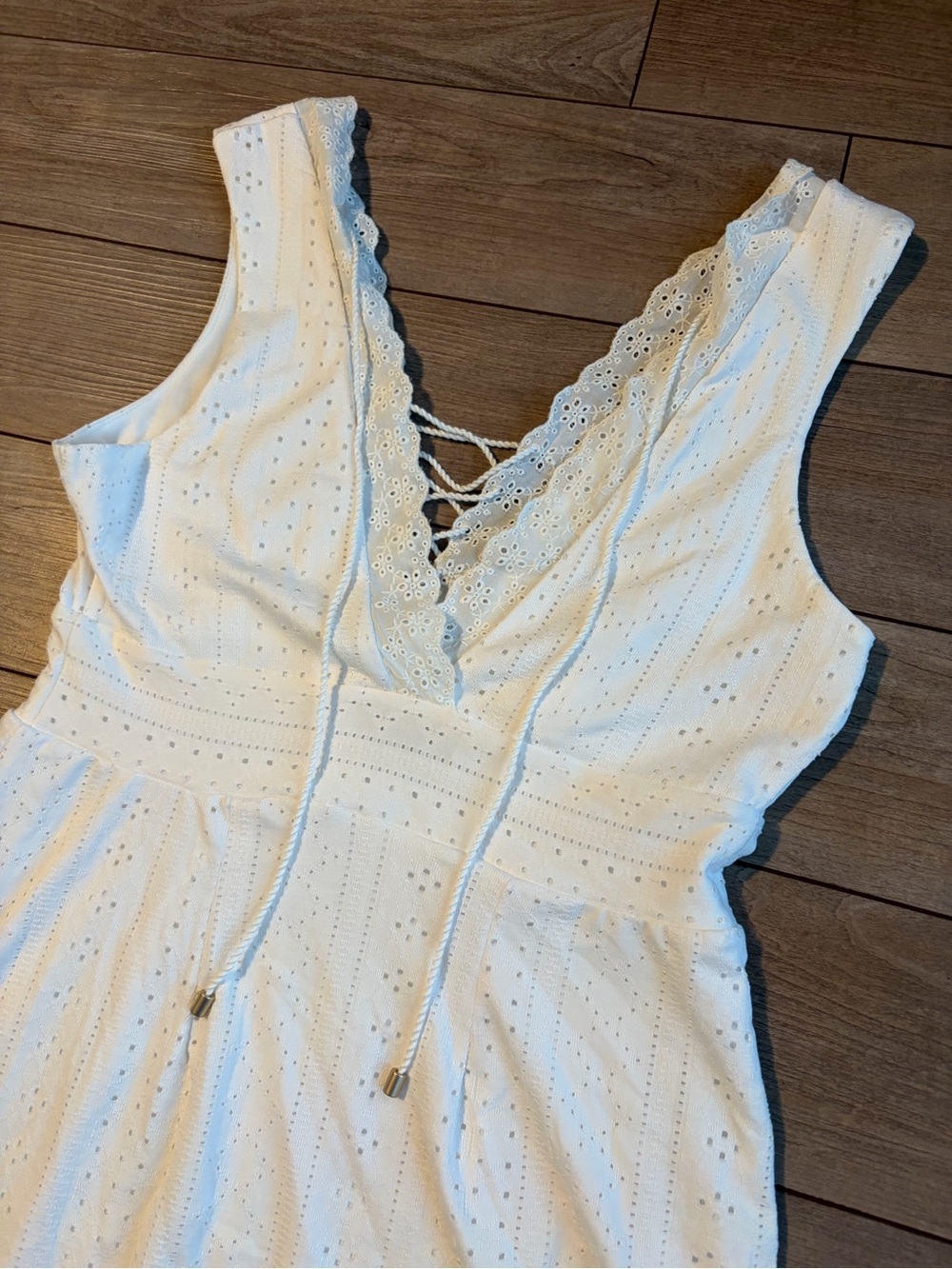 Dex White Crochet Maxi Dress - Picture 6 of 8
